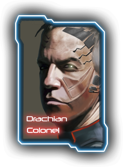 The Drachian Colonel, one of the characters obtained by our first Discord voting.