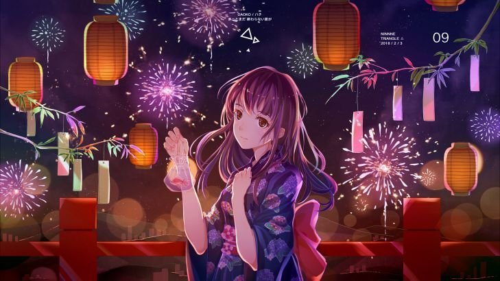 Nazuna Oikawa, Uchiage Hanabi, Fireworks, Long Hair, Kimono, Traditional Clothes, Festival.jpg