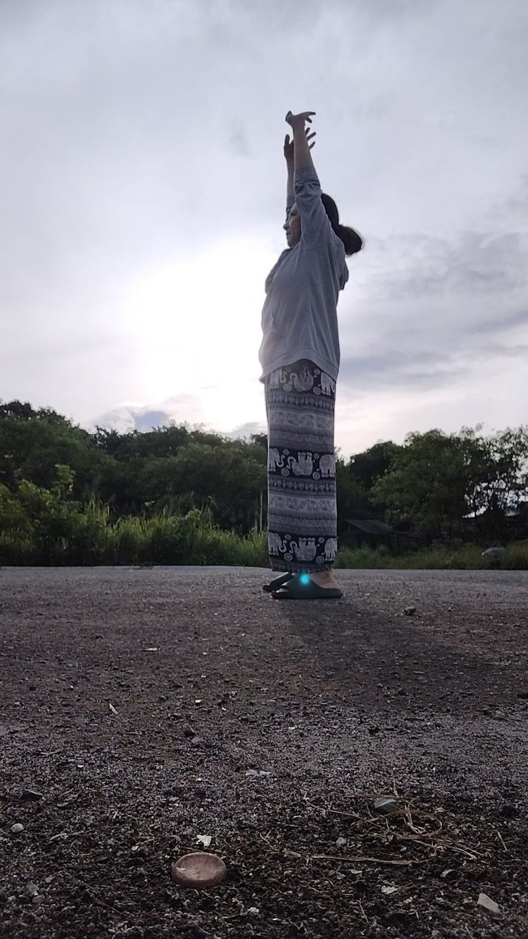 Stretching my body, welcoming a brand-new day.