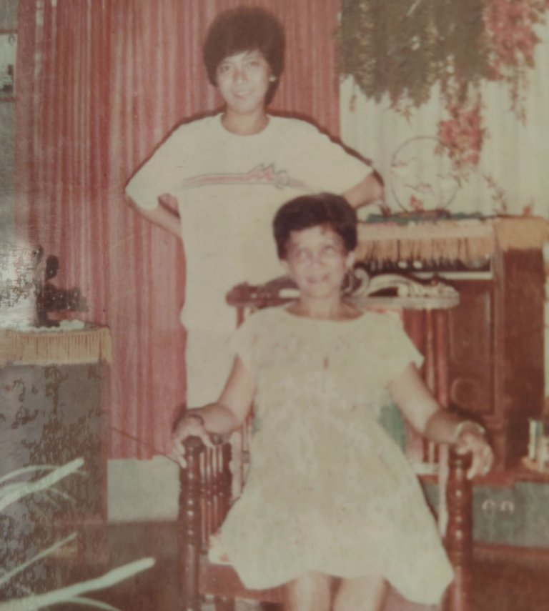 With my mother