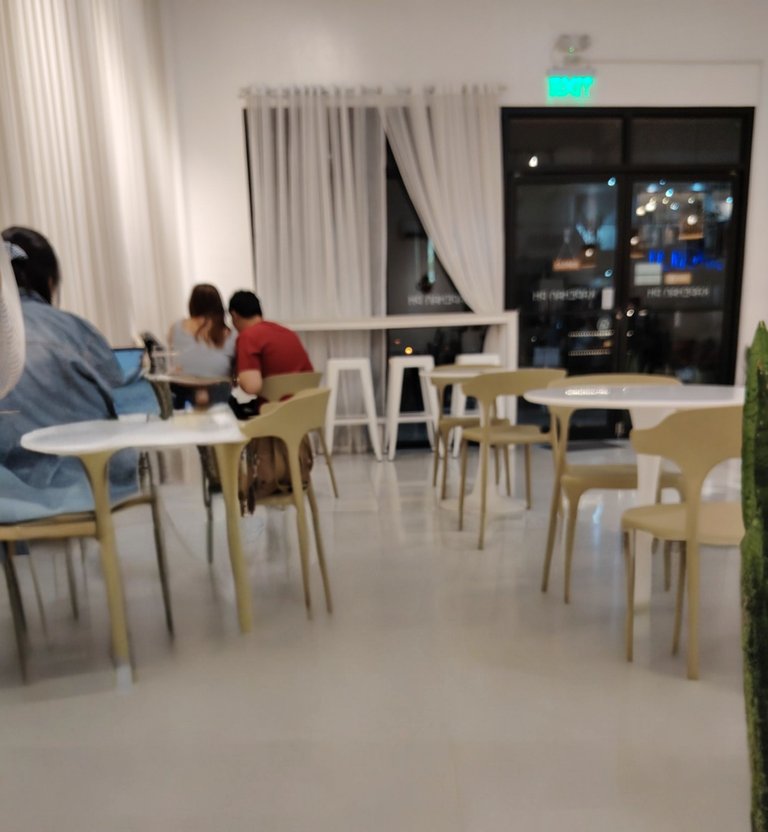 Only a few tables occupied, just the way I like it.
