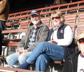 The Husband and I at Newlands to watch rugby in 2009