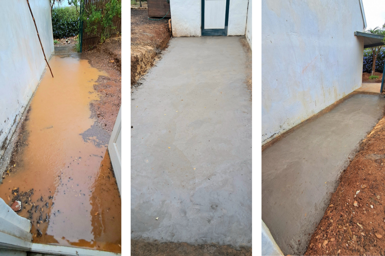 From mud bath to cement slab