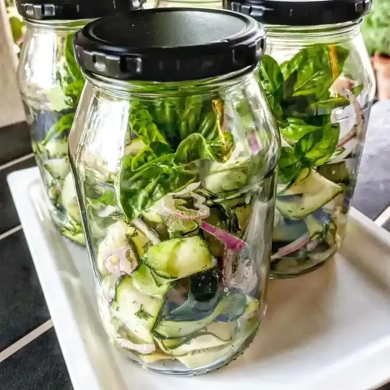 In the jar:  raw zucchini salad