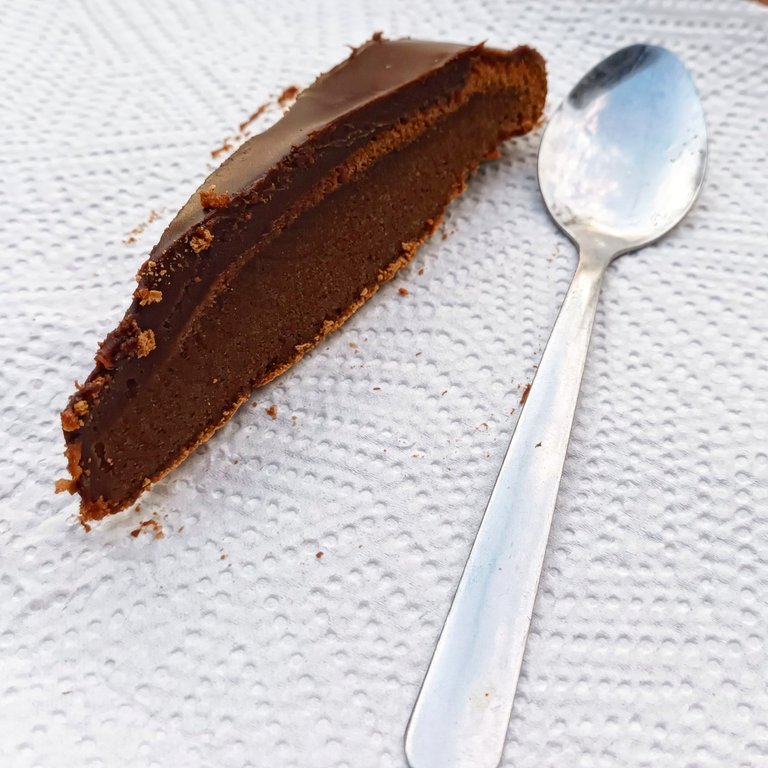 A delicious sliver of Trish's delicious chocolate torte