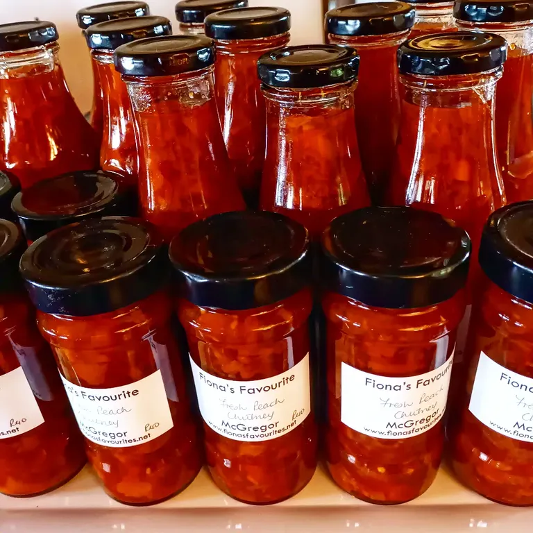 Peach Chutney - 17 jars, labelled and ready to go