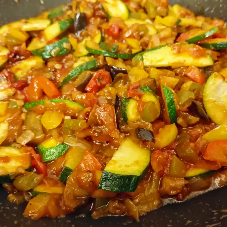 Ratatouille in the pan