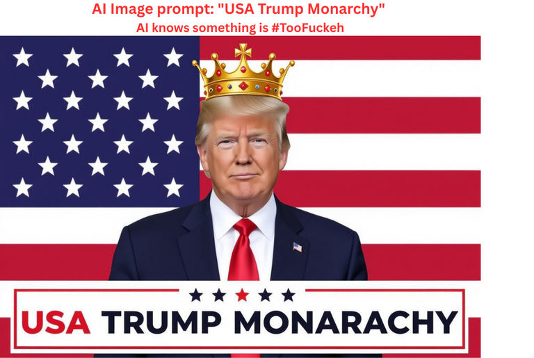 #TooFuckeh #Trump Monarchy