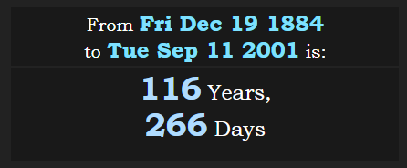 From Stanley Unwin The Lord of the Rings publisher birth to September Eleven attacks are 116y 266d.PNG