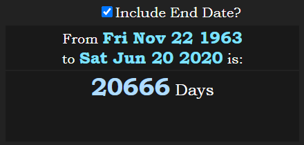 From JFK assassination to 6202020 are 20666.PNG