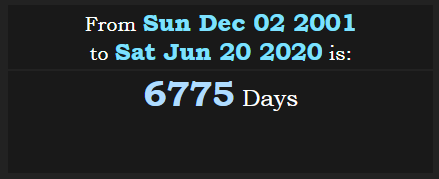 From Loveparade first Wiki entry to 6202020 are 6775d  or exactly 77 Mercury years.PNG