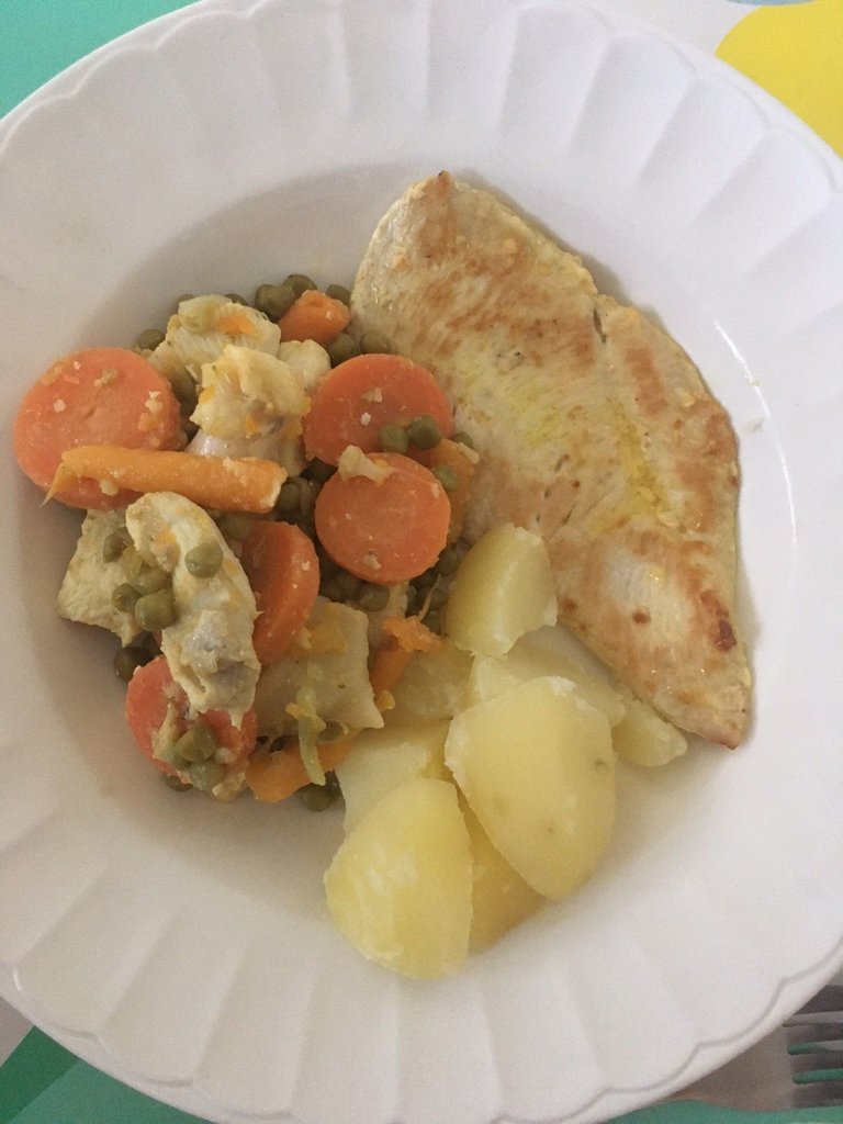 11aug25 escalope poulet fin poulet mix chou et pois carottes pdt.jpg