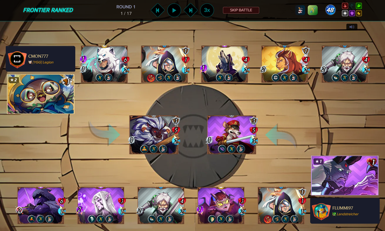Click on the picture to replay the battle