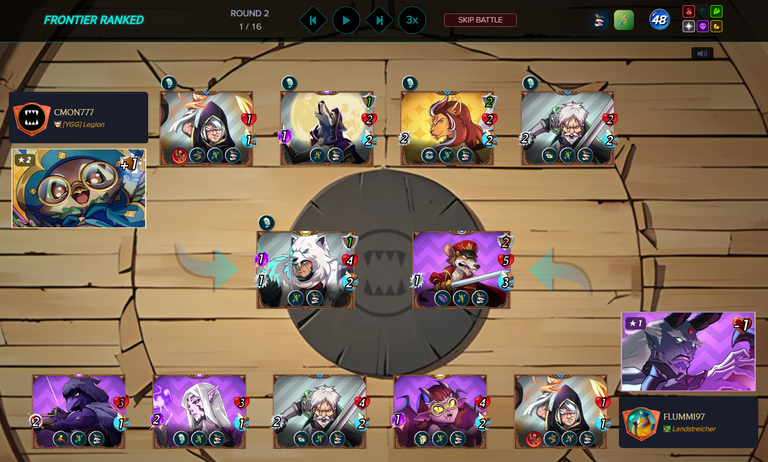 Click on the picture to replay the battle