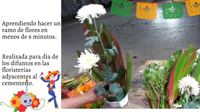 Learn to make a bouquet of flowers for day of the dead/Aprende , arreglo  floral para día de muertos — Hive