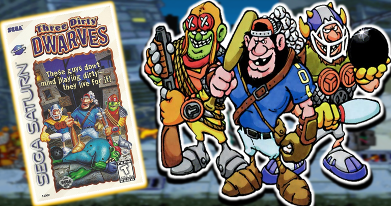 Three Dirty Dwarves (Sega Saturn) PORTADA.png