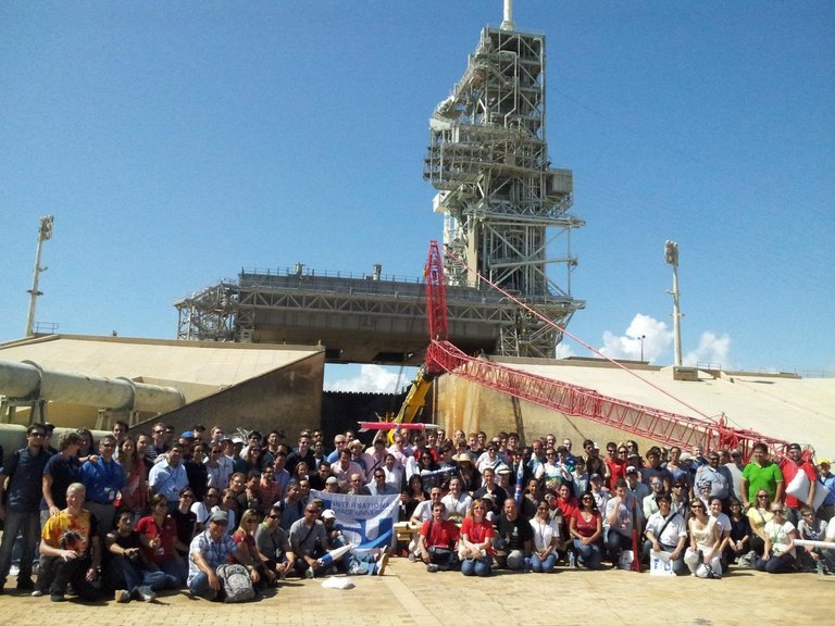 The ISU SSP class in front of the launchpad after the event