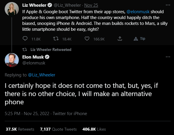 Elon Musk Liz Wheeler Tesla Smartphone.PNG