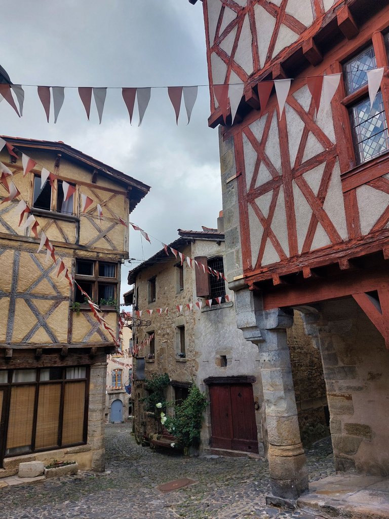 The medieval center of Billom, France.