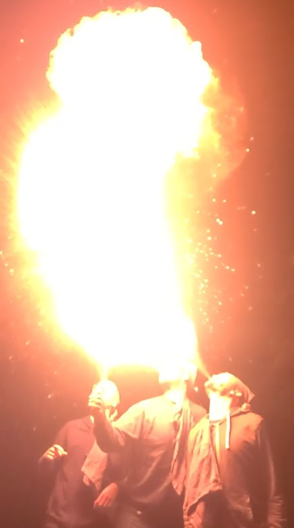 A fire breathing workshop