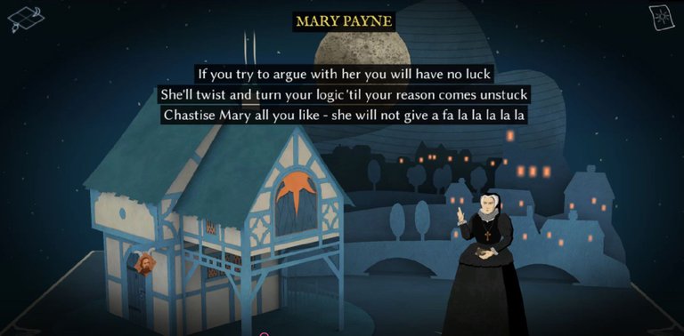 Here comes Mary Payne, a real pain in the fa la la la
