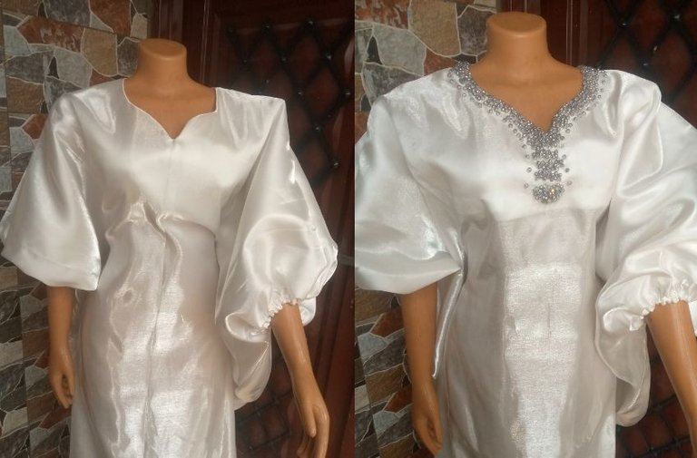 Beautiful Beaded Neckline Transformation