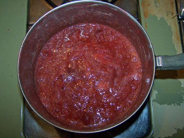 Strawberry Rhubarb Sauce  in pot3 crop June 2018.jpg