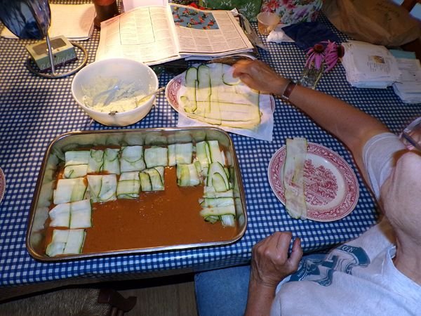 Zucchini ravioli - Pam making ravioli2 crop July 2024.jpg