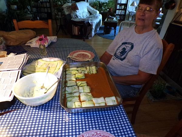 Zucchini ravioli - Pam making ravioli1 crop July 2024.jpg