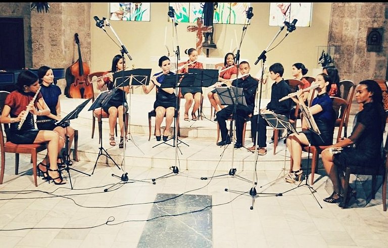 La Orquesta de Flautas en un Festival de Música de Cámara en La Habana