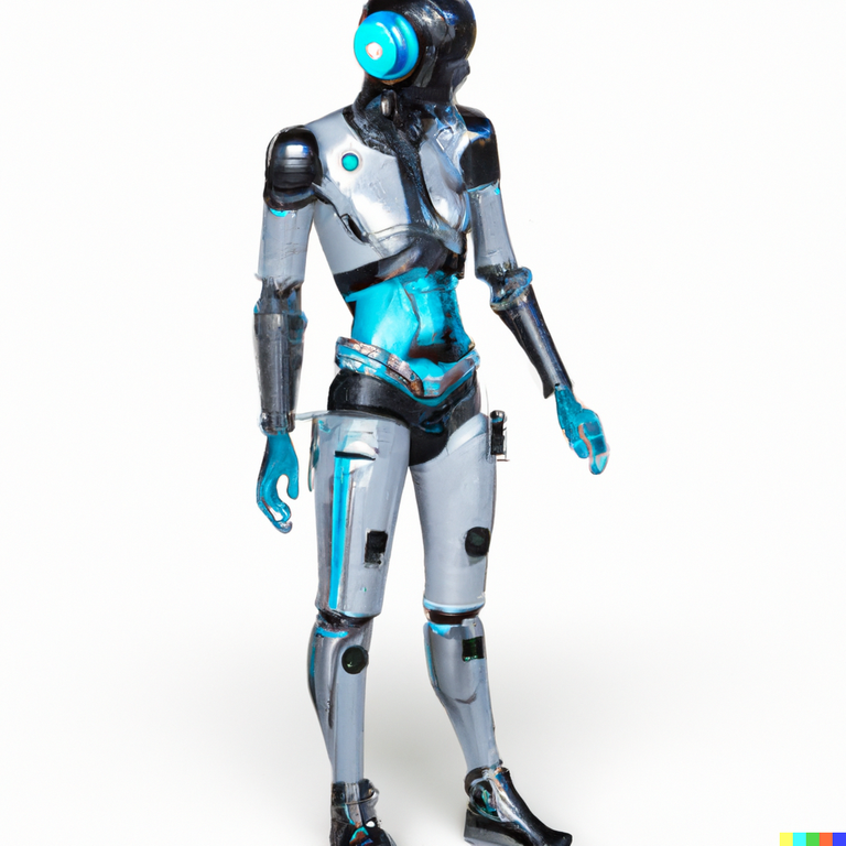 DALL·E 2023-02-08 22.30.37 - An Android, fully body, mechanical parts, 3d render, polygonal, synthesizer parts, Equalizer playing music for eyes painting.png