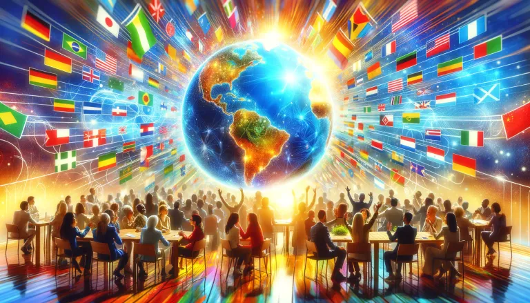 DALL·E 2024-02-19 21.00.11 - A vibrant and inspirational scene emphasizing the global priority of kindness, showcasing diverse individuals from around the world coming together.png