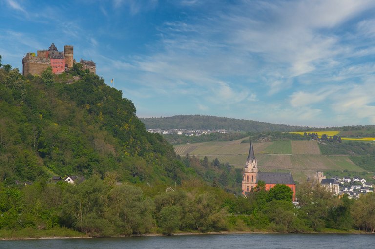 Schoenburg Castle above the Church of our lady aka The Red Church