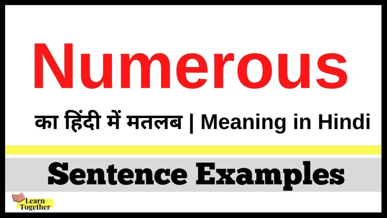 Numerous ka hindi me matlab What is the meaning of Numerous in Hindi.jpg