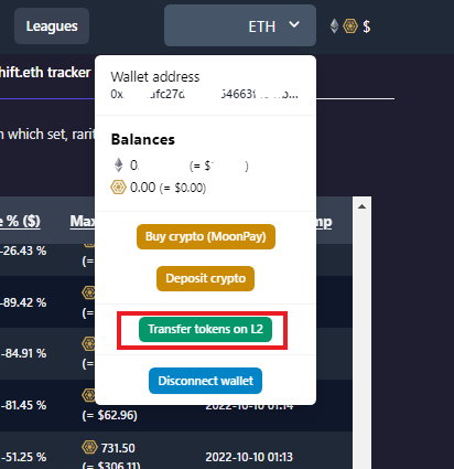 Transfer ERC 20 tokens on L2