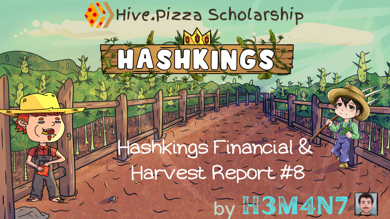 HashKings report - banner created by h3m4n7 using #hashkings and #hivepizza assets