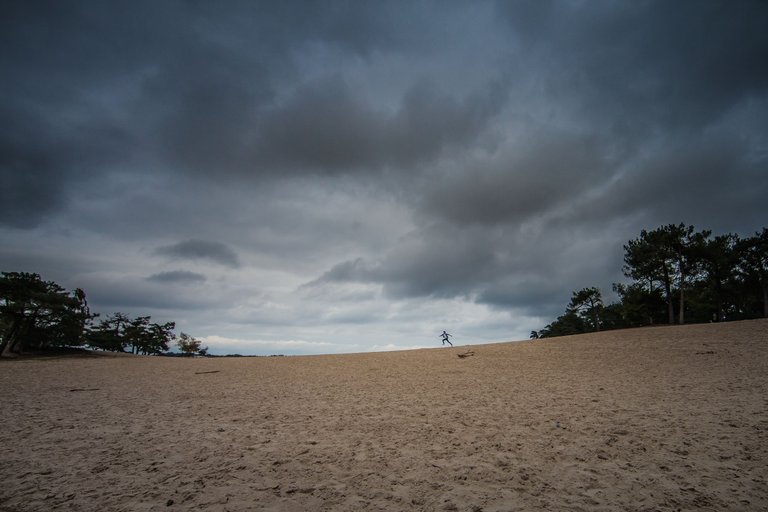 Jumping on top of the dunes