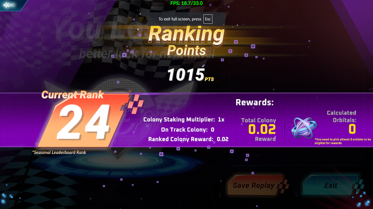 My Rank in Moon Karts Season #25