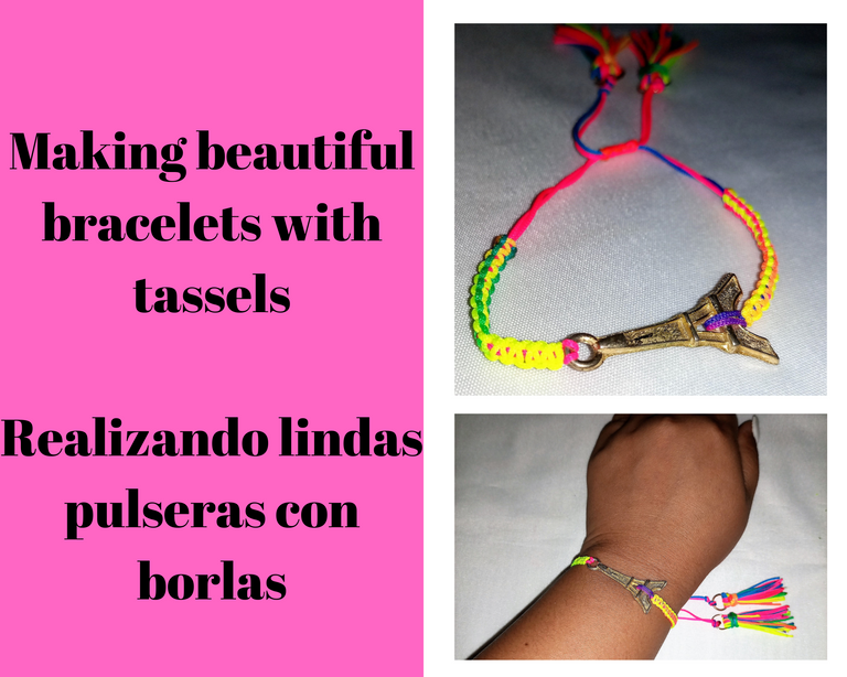 Making beautiful bracelets with tassels Realizando lindas pulseras con borlas.png