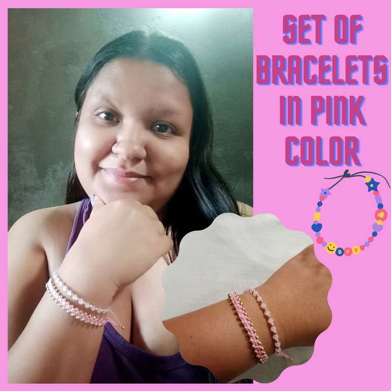 Set of bracelets in pink color.png