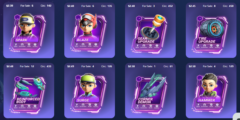 Epic cards in Moon Karts: Upgrade and Power in races