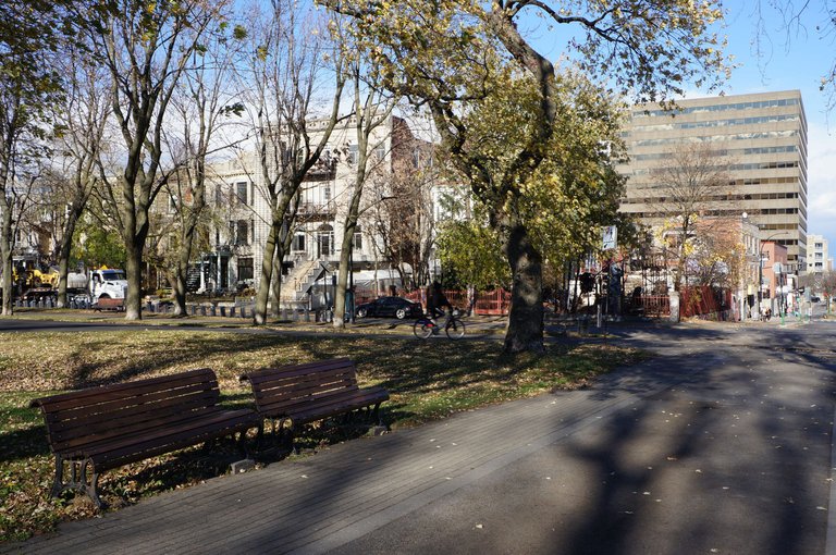 Parc Jeanne Mance, rue Rachel