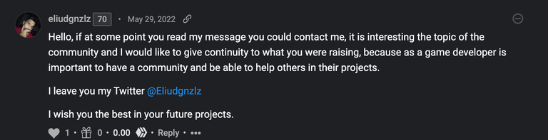 the old admin of the now closed Game Development community. i reached out to him on twitter to no avail