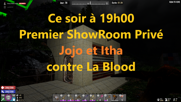 Premier ShowRoom programmé...