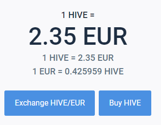 Hive in EURO at shopping time