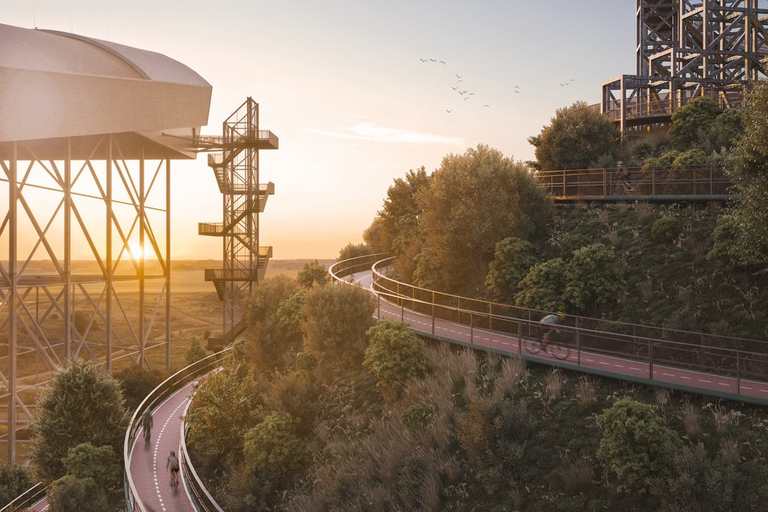 An artificial mountain for cyclists