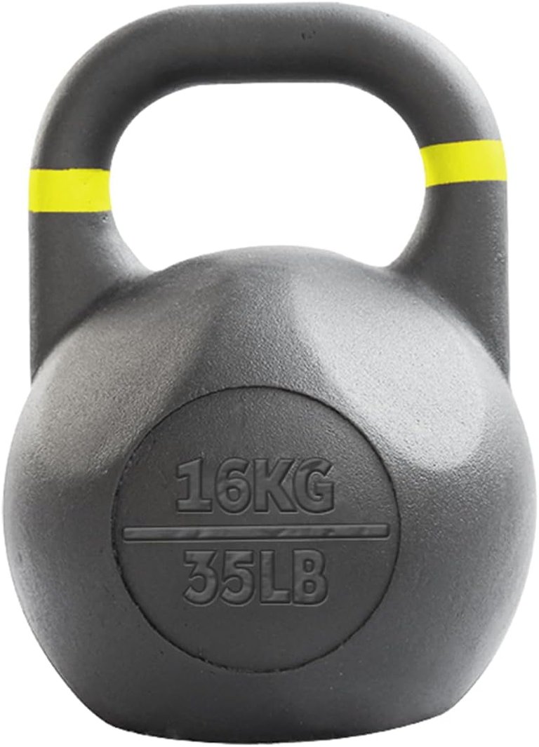 Kettlebell da competizione in acciaio verniciato a polvere | 16 KGNero