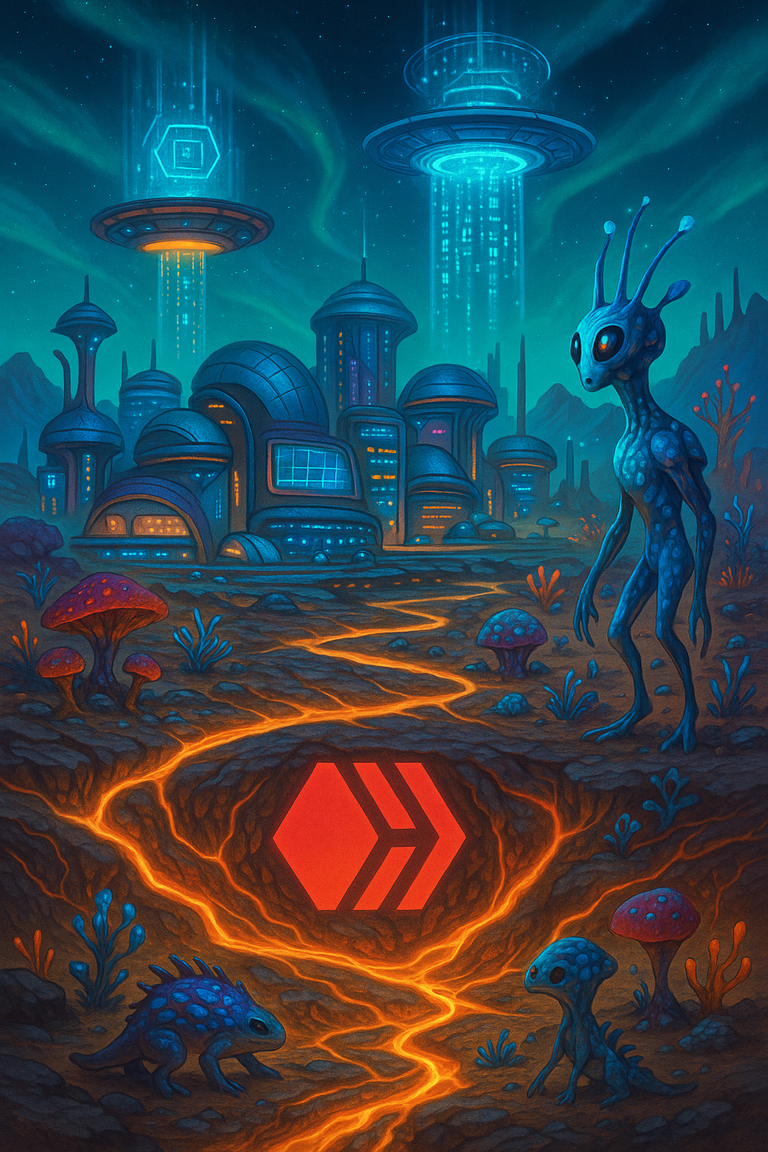 Hive on an Alien World (AI Image)