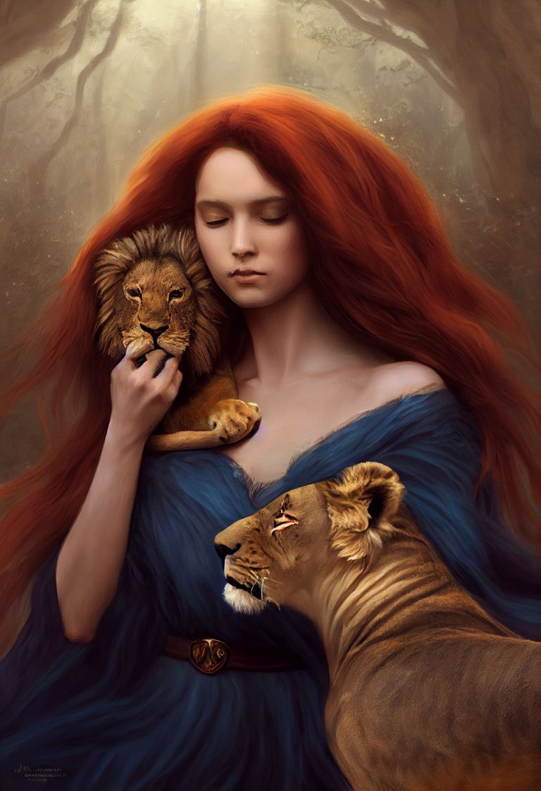 holoz0r_woman_and_her_pet_lion_by_Charlie_Bowater_Pre-Raphaelit_f03b50aa-f98e-4e55-ae94-722146291d1b.png