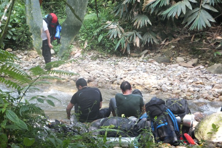 Break next to a stream